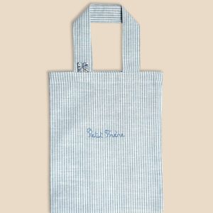 Rayé bleu et gris